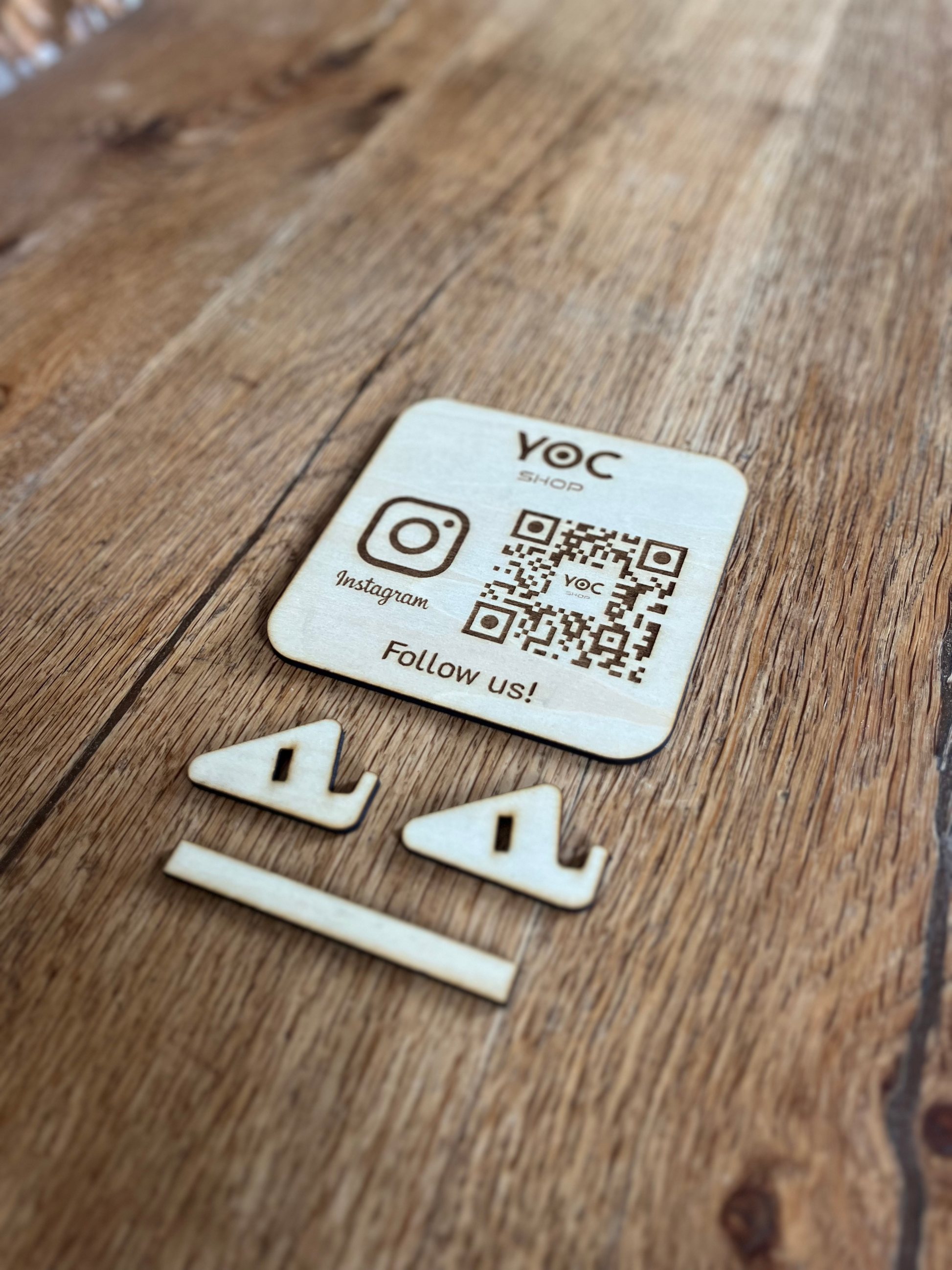 QR Code Personnalisé et Gravé sur Bois - Google Reviews