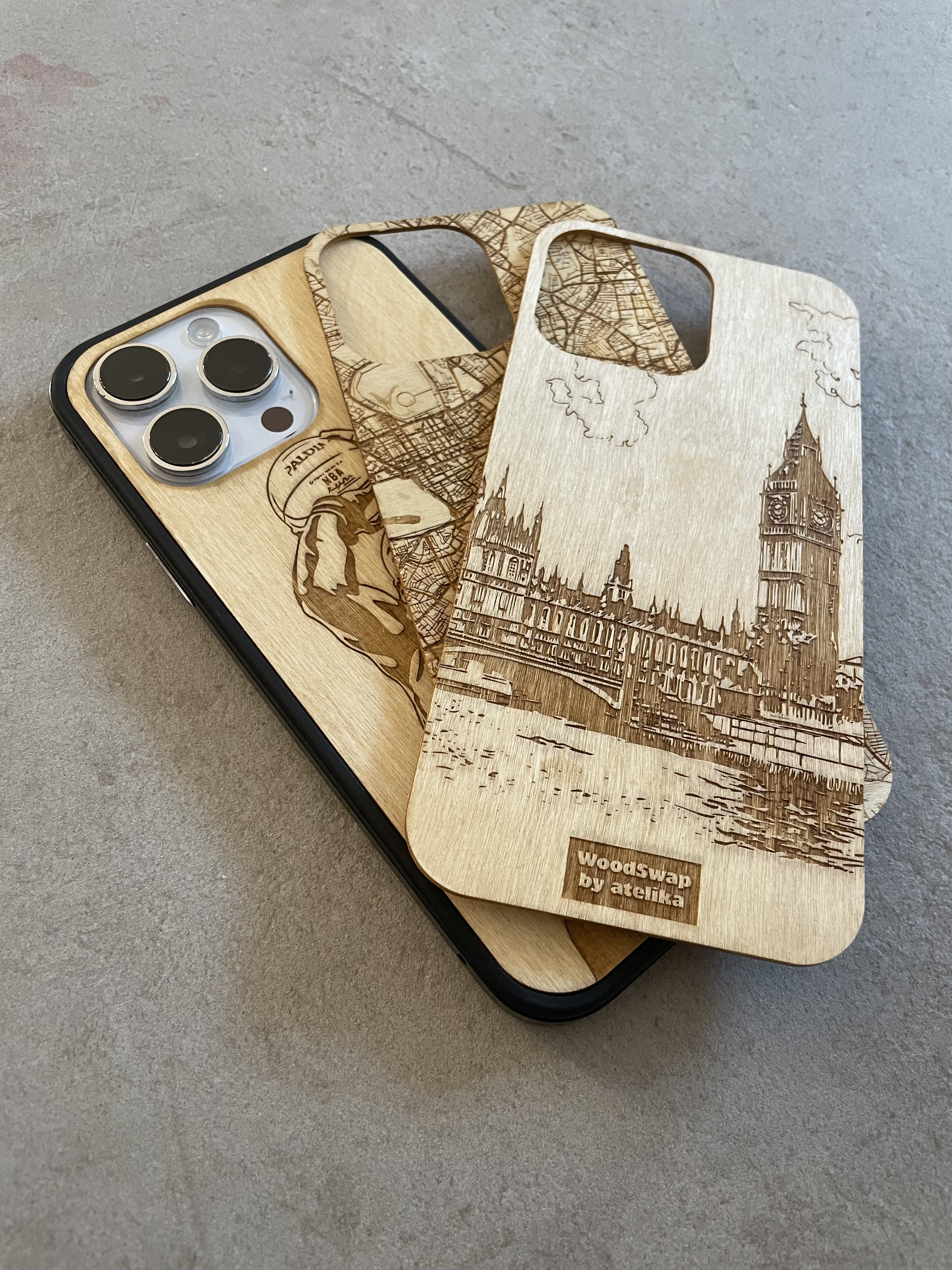 Coque Personnalisée - Coque en bois interchangeable pour iPhone - WoodSwap