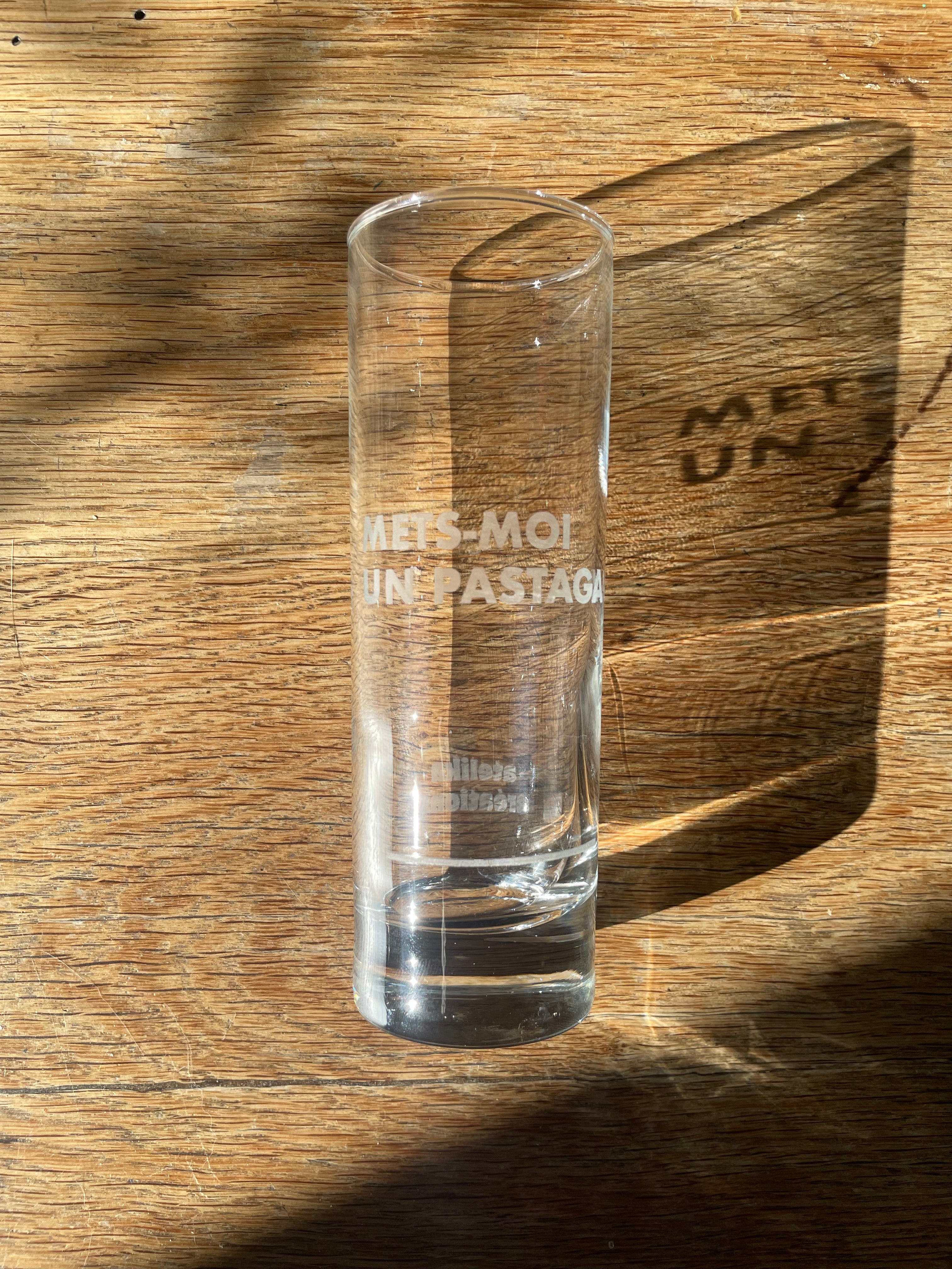 Verre à Pastis Tube - Met moi un Pastaga - Gravure Laser