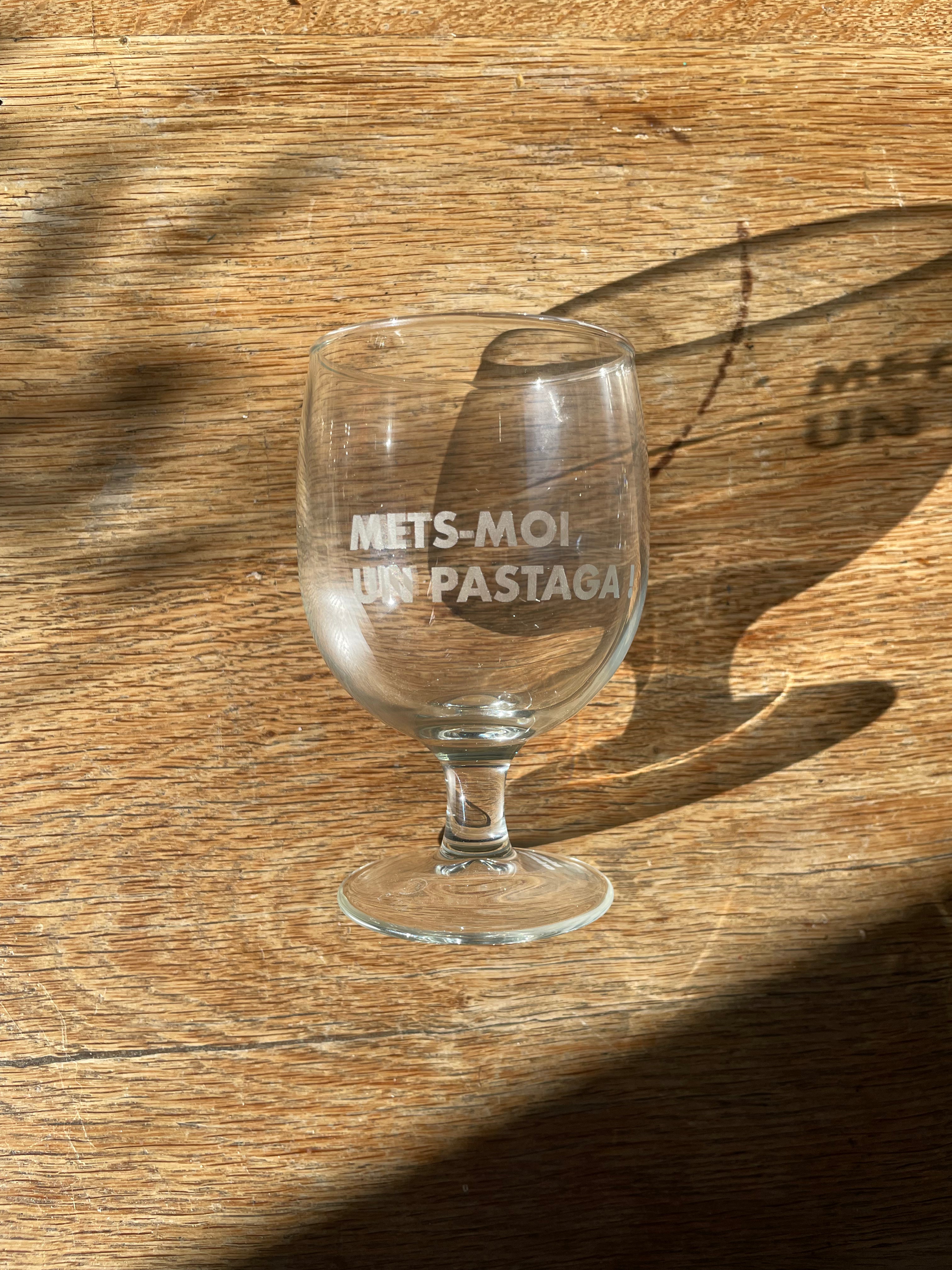Verre à Pastis Ballon - Mets moi un Pastaga - Gravure Laser