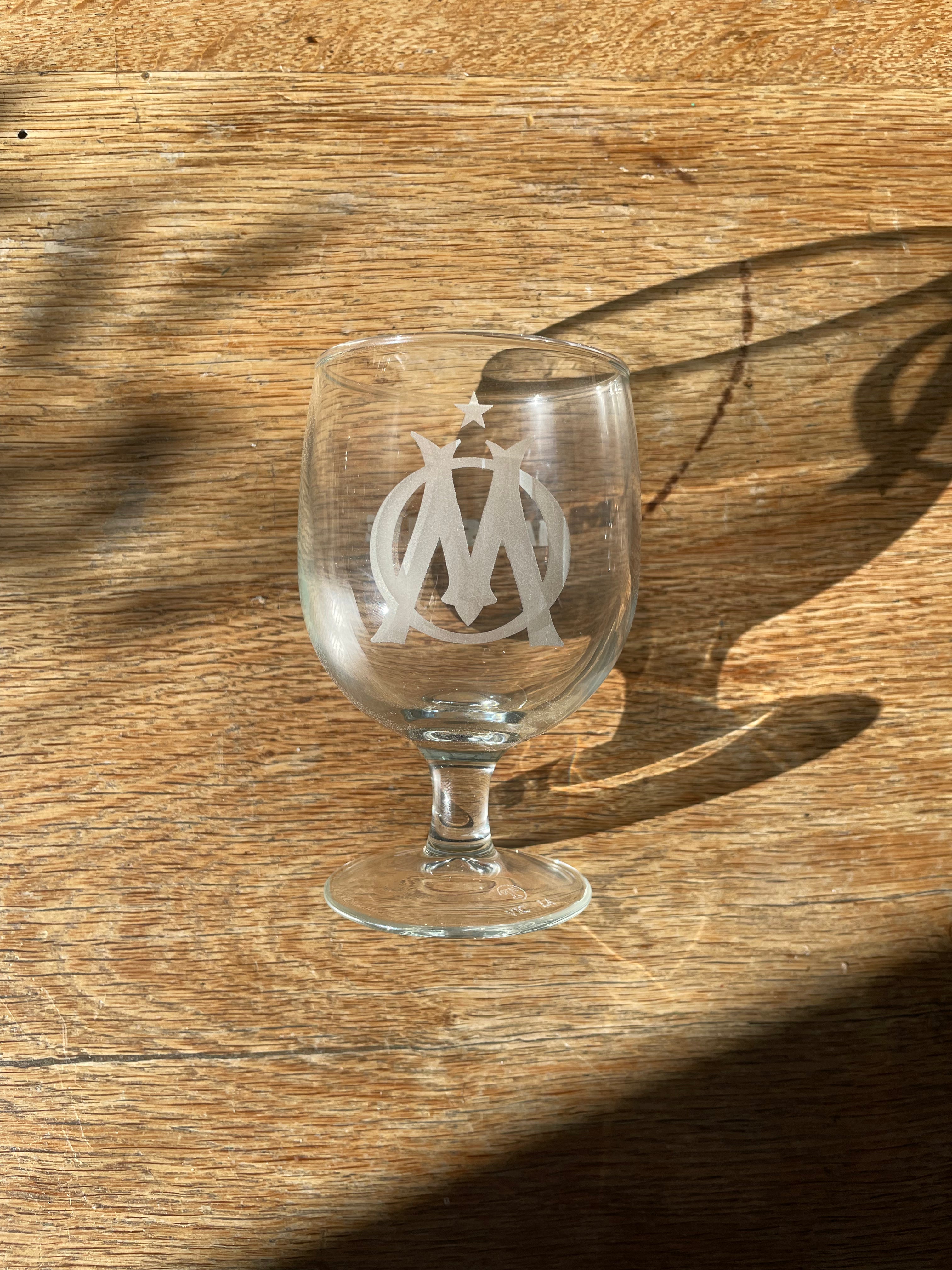 Verre à Pastis Ballon - L'OM - Gravure Laser