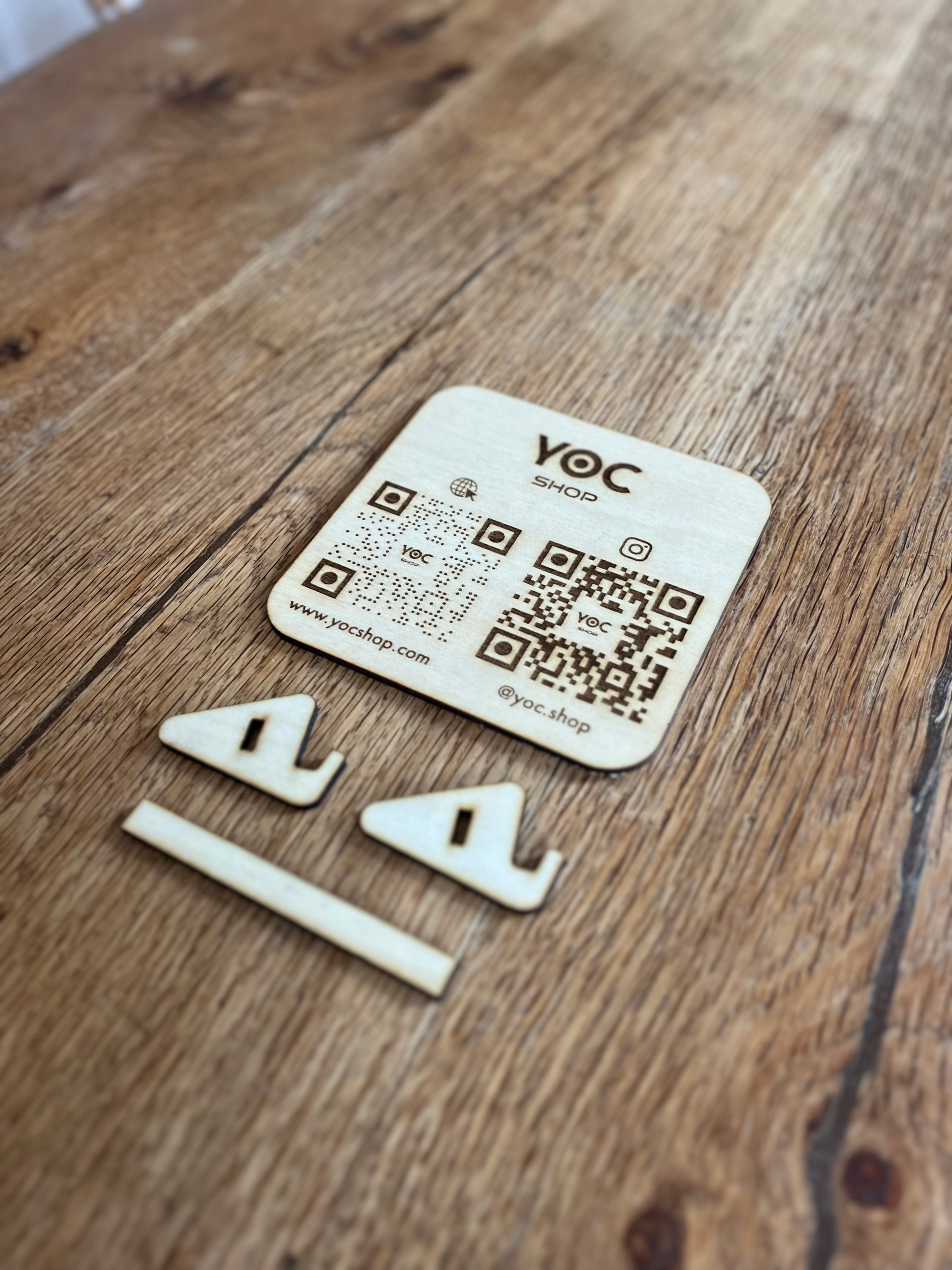 QR Code Personnalisé et Gravé sur Bois - Google Reviews