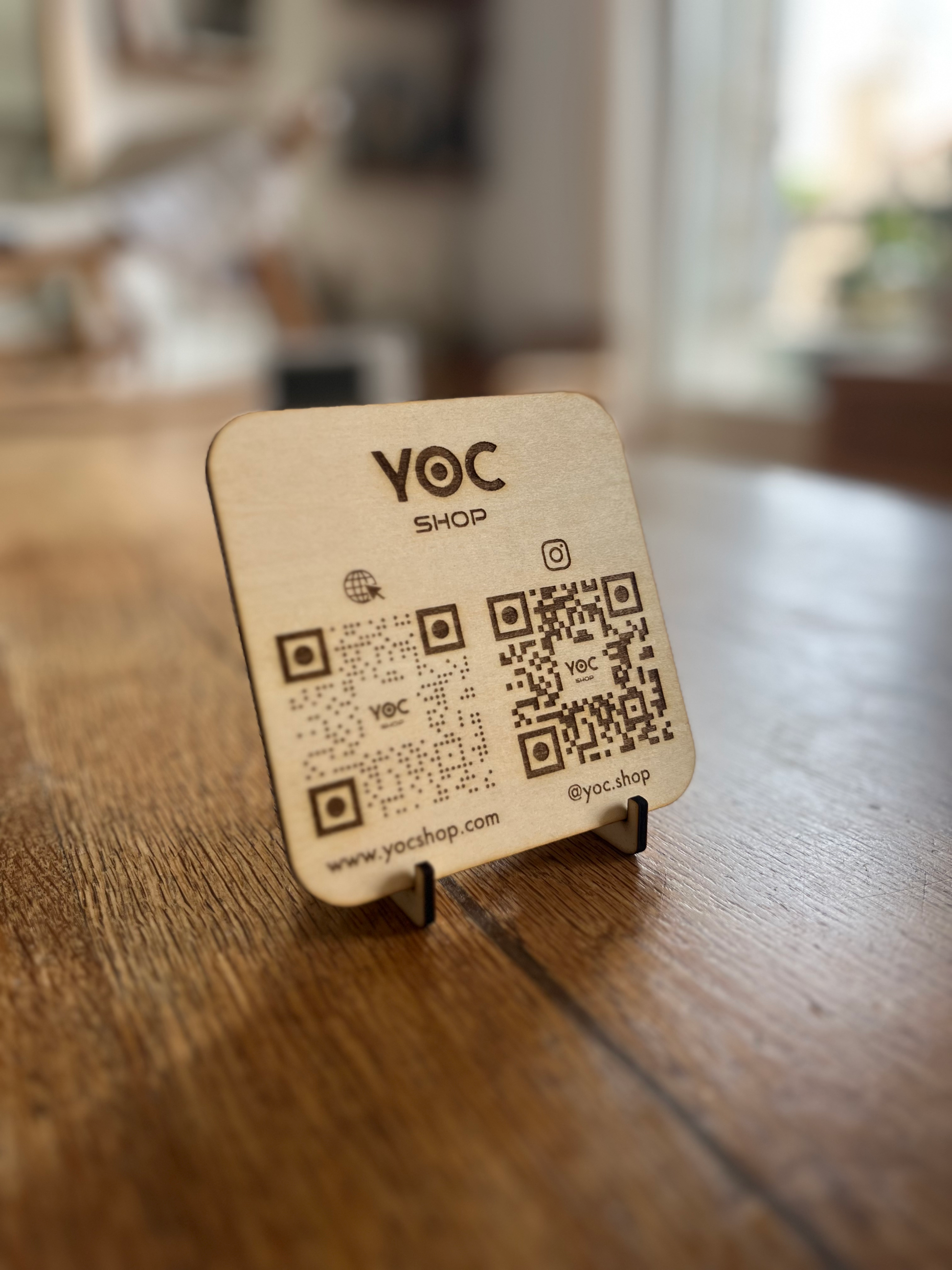 QR Code Personnalisé et Gravé sur Bois - Google Reviews
