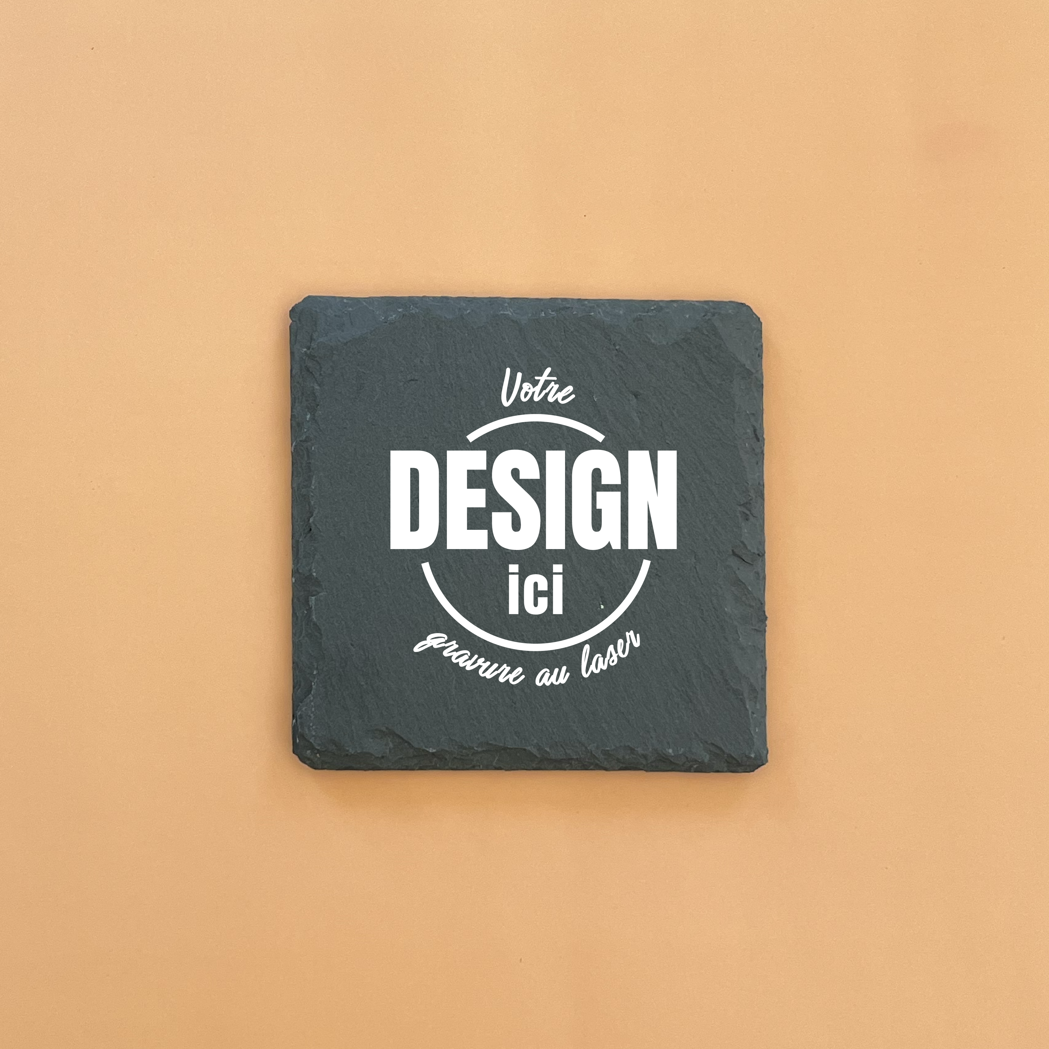 Sous-verres personnalisés en ardoise | Gravure laser
