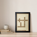 Tableau Original Scrabble ® Personnalisé - Les prénoms de votre famille gravés dans le bois