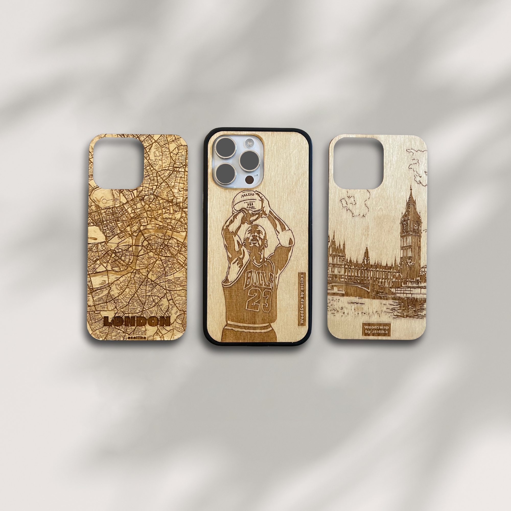 Coque iPhone en bois personnalisée interchangeable - WoodSwap