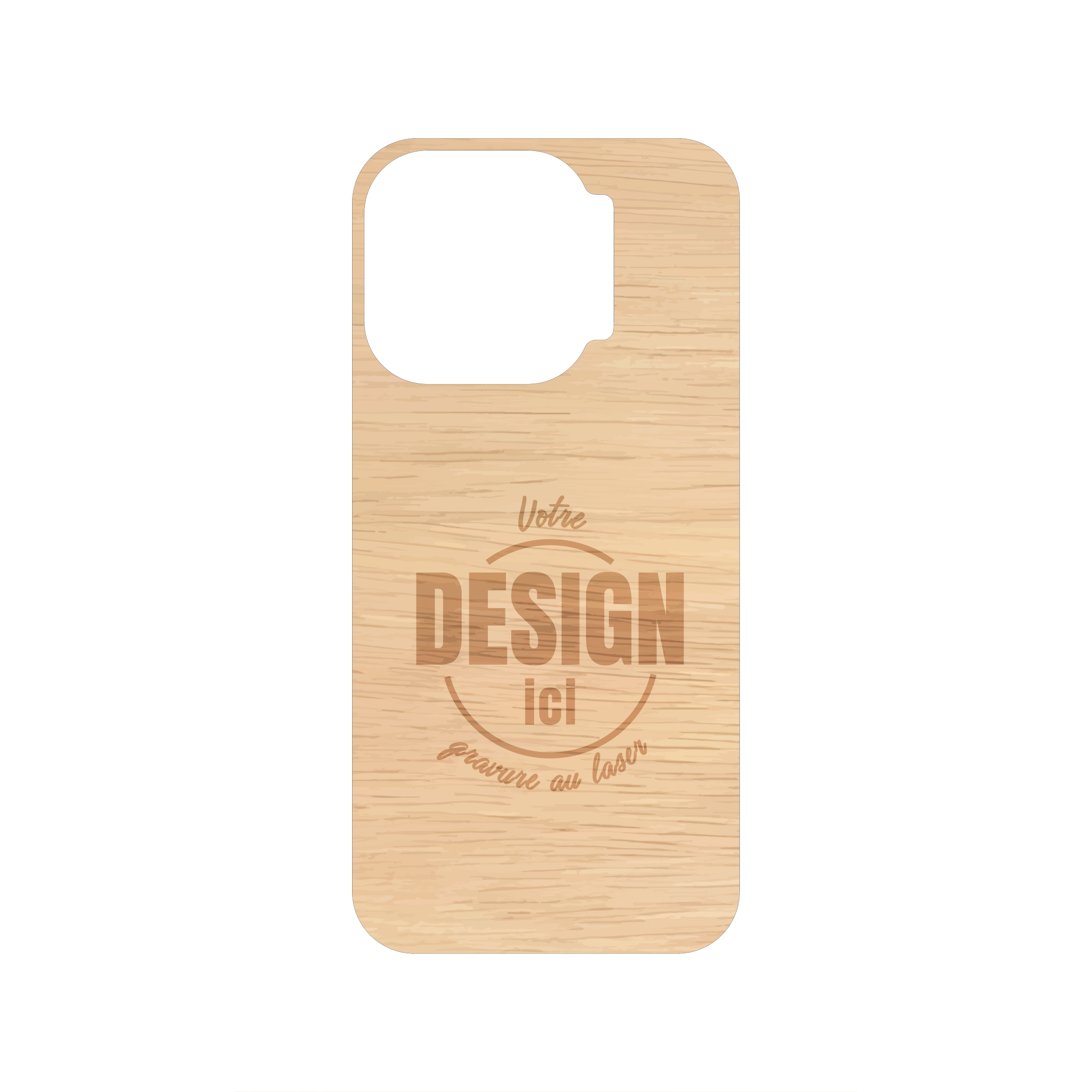 WoodCover à personnaliser - Coque iPhone en bois interchangeable