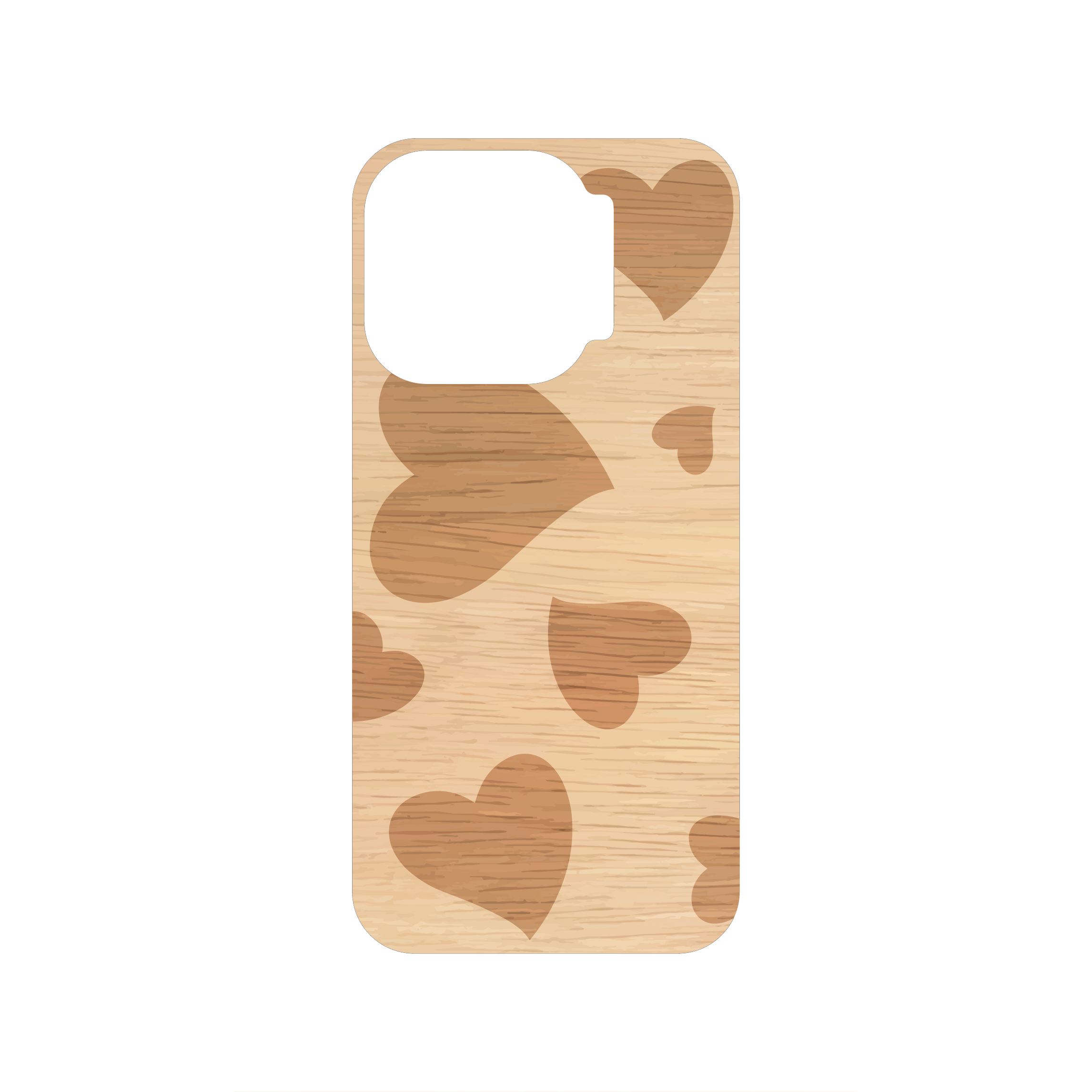WoodCover Coeur - Coque iPhone en bois interchangeable - WoodSwap