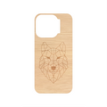 WoodCover Loup - Coque iPhone en bois interchangeable - WoodSwap
