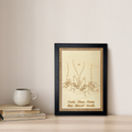Tableaux Gravé Personnalisé - Mains enlacées - Famille